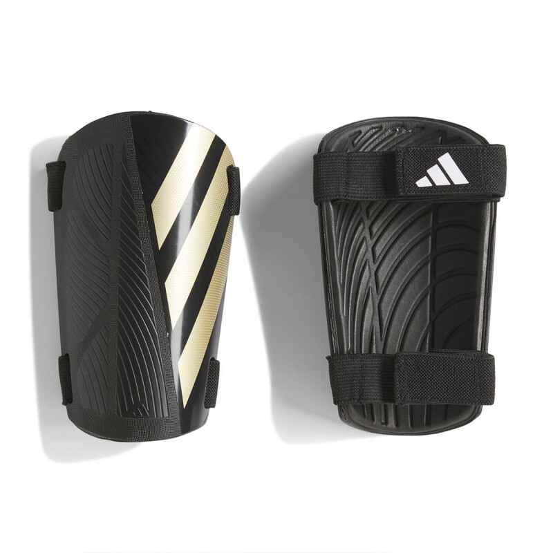 Canilleras Fútbol Adidas Adulto Tiro SG Negro-Dorado