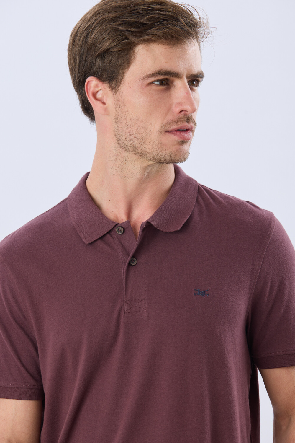 REMERA POLO LISA JERSEY Bordo