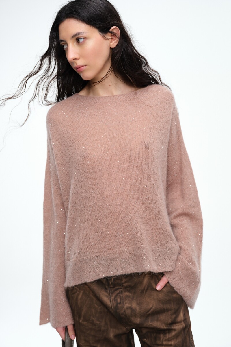 SWEATER LENTEJUELAS Marron