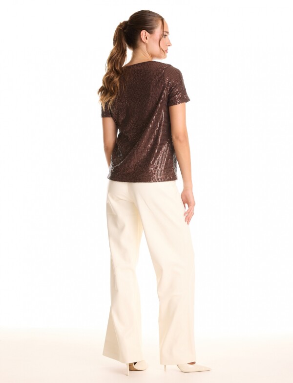 Blusa Noche Lentejue MARRON