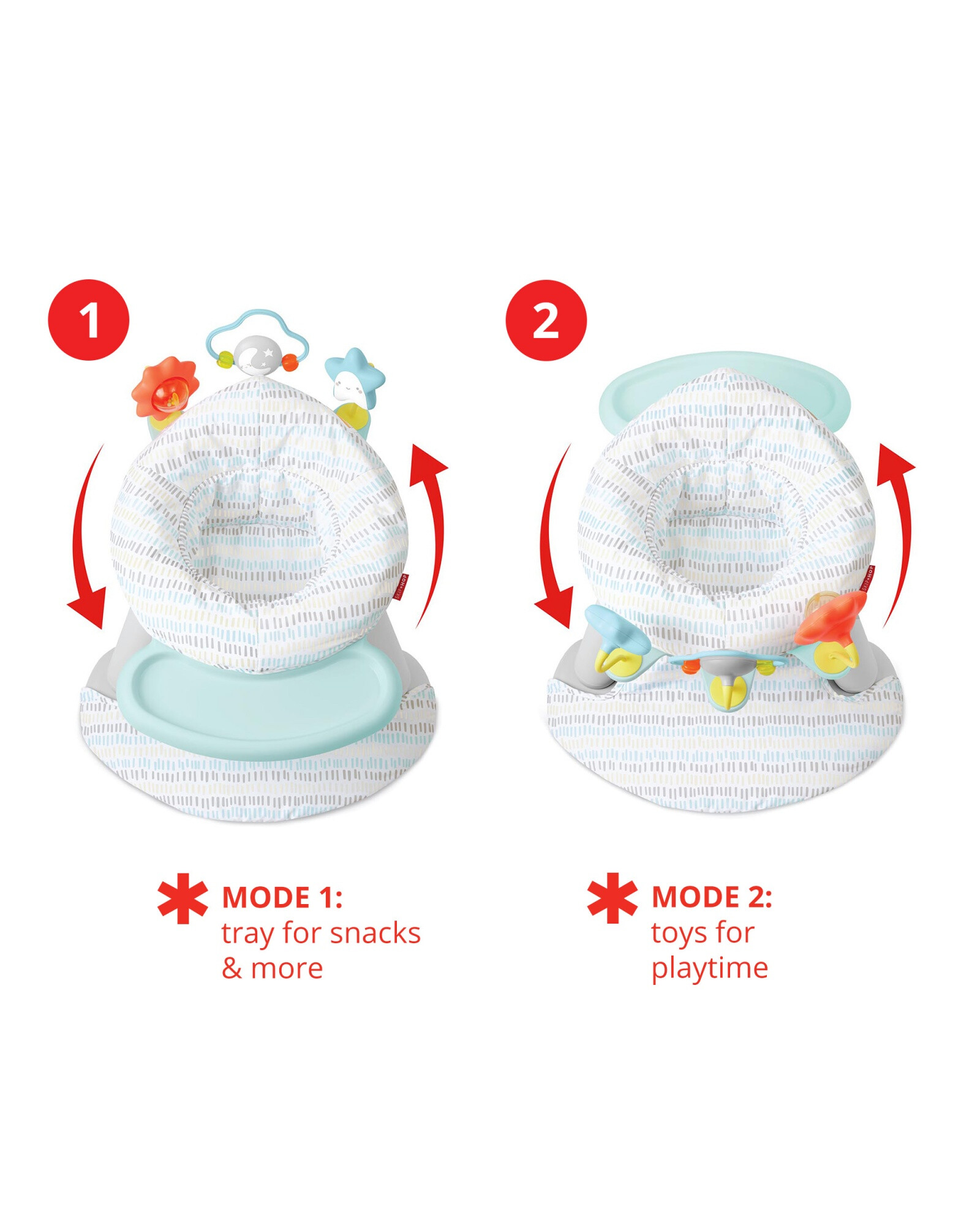 Asiento y centro de actividades para bebés 2 en 1 0