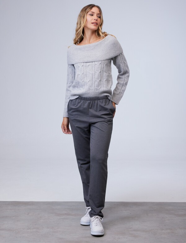 Pantalon Yoga Algodon GRIS