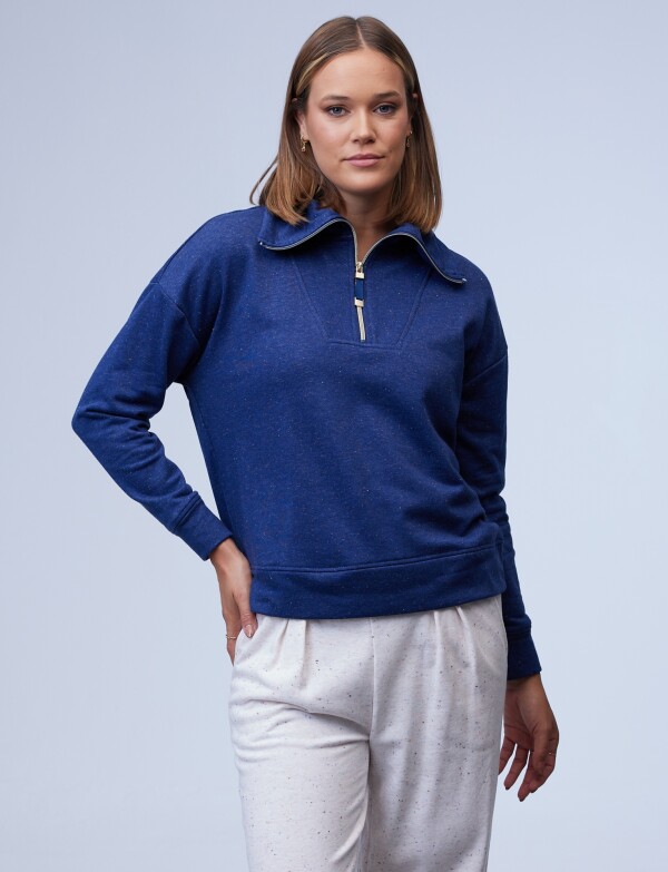 Buzo Sport Zip AZUL