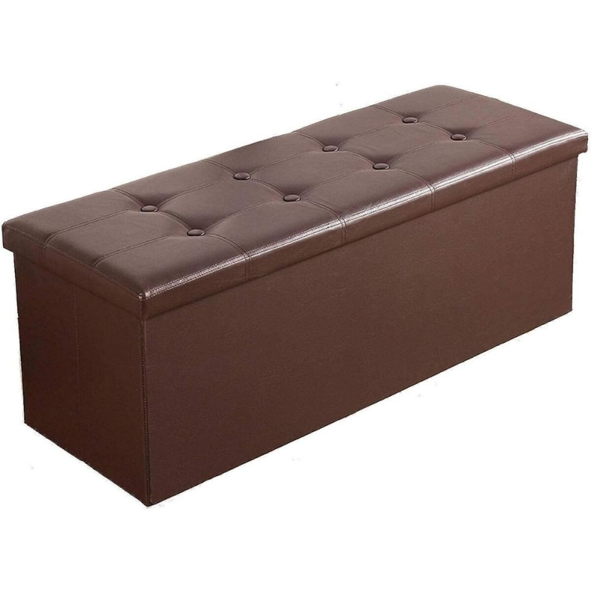 Puff Baul Texas Eco Cuero - Chocolate 