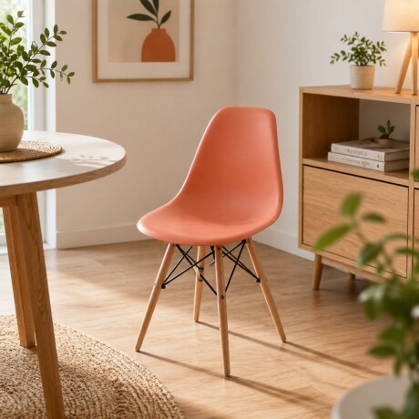SILLA EAMES OR1102B DKR PP Y MADERA 120KG NARANJA 001