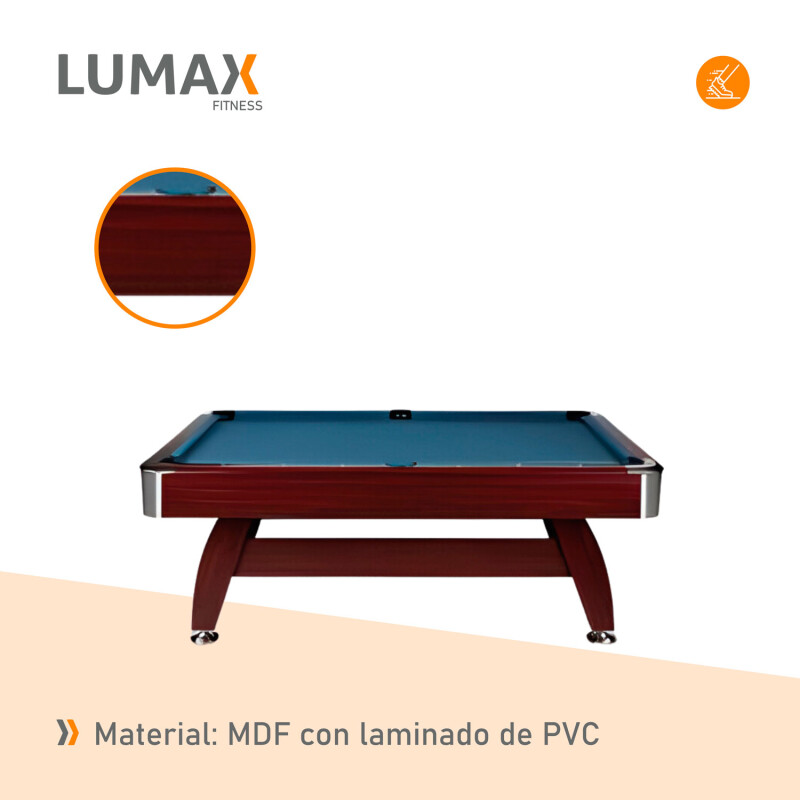 Mesa De Pool Profesional Con Devolución De Bolas + 2 Tacos Azul marino