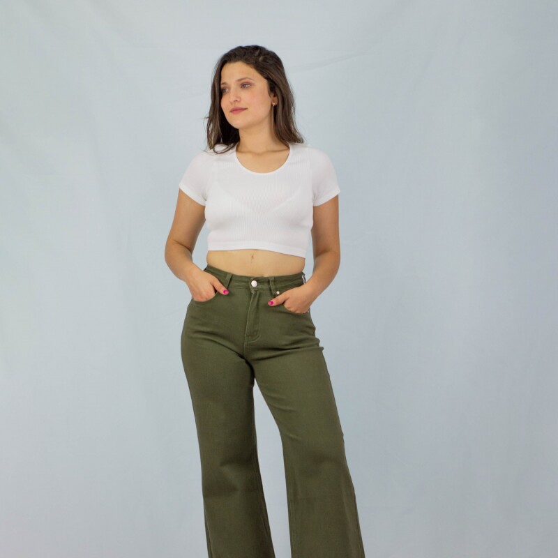 Pantalon Wide Leg Dalia Wanna Green
