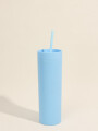Vaso Con Tapa + Sorbito Beverly Alto Azul Indigo