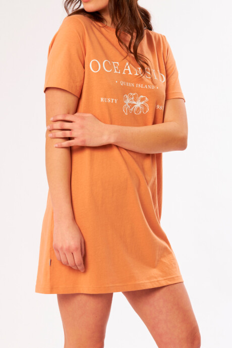 T-SHIRT LARGA ELORE RUSTY Naranja