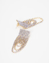 Aros Colgantes Cortos Strass Aro Colgante Con Strass - Violeta Lila