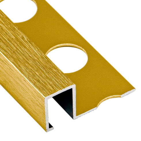 Perfil De Aluminio 12X10 2.60 Mts Terminación Oro Alumacer 000