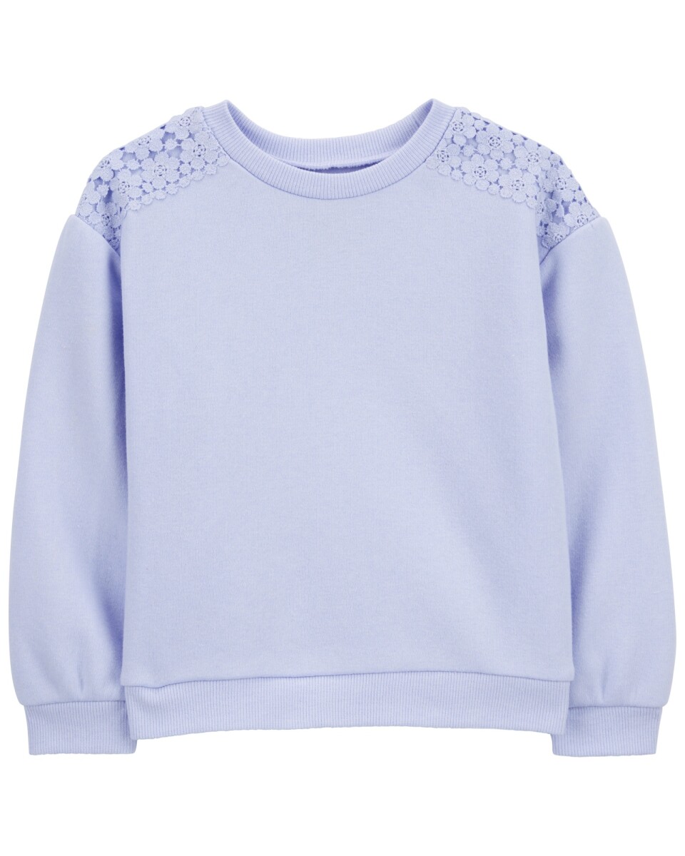 Buzo de algodón, con encaje floral 