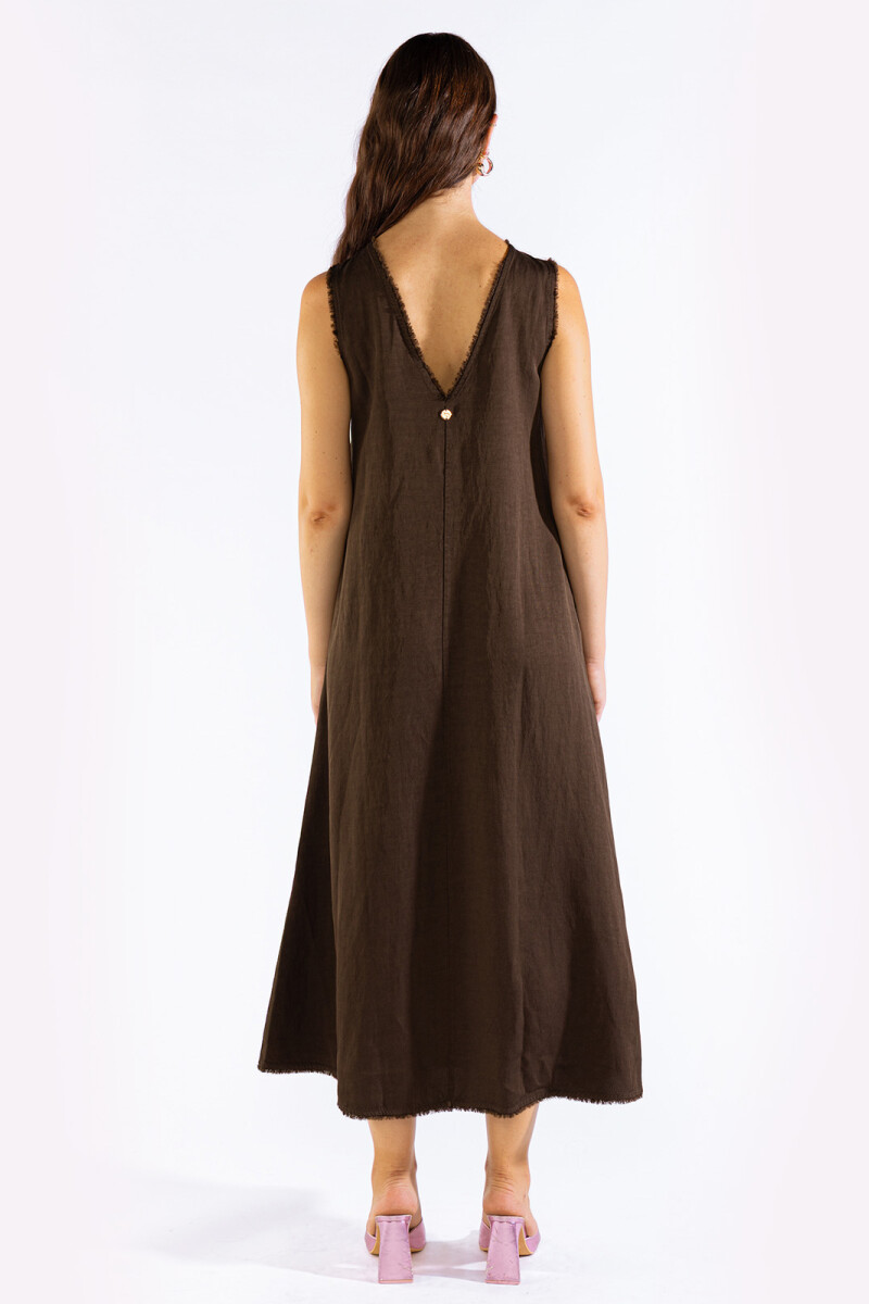 LARA LONG DRESS Coffee