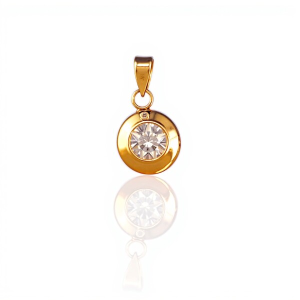 Dije Punto de luz-Oro bajo-Piedra Zirconia-CP8526 conpiedra