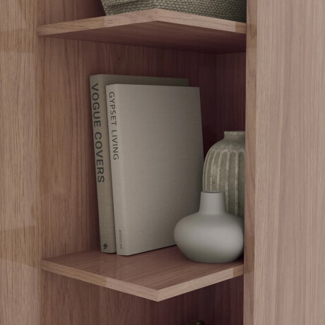 ROPERO 1 PUERTA GUARDARROPA ARMARIO PLACARD CLOSET CON ESPEJO Y ESTANTES COLOR MADERA CLARA