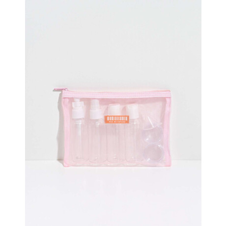 Set De Botellas De Viaje Rosa Claro