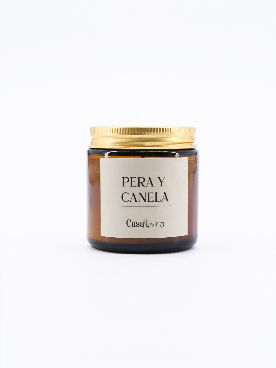 VELA PERA Y CANELA - BLANCO 