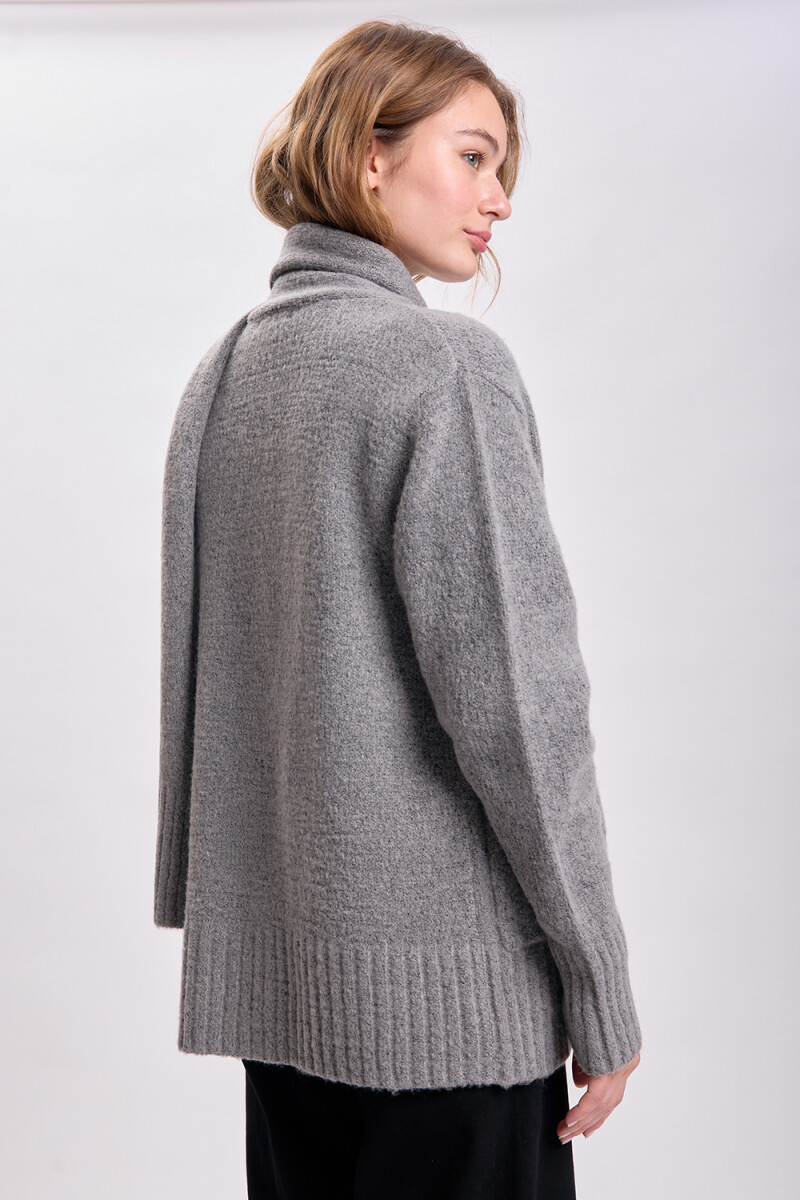 Cardigan punto lazo Gris Claro