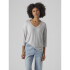 VMBRIANNA 3/4 V-NECK PULLOVER BOO REP Light Grey Melange