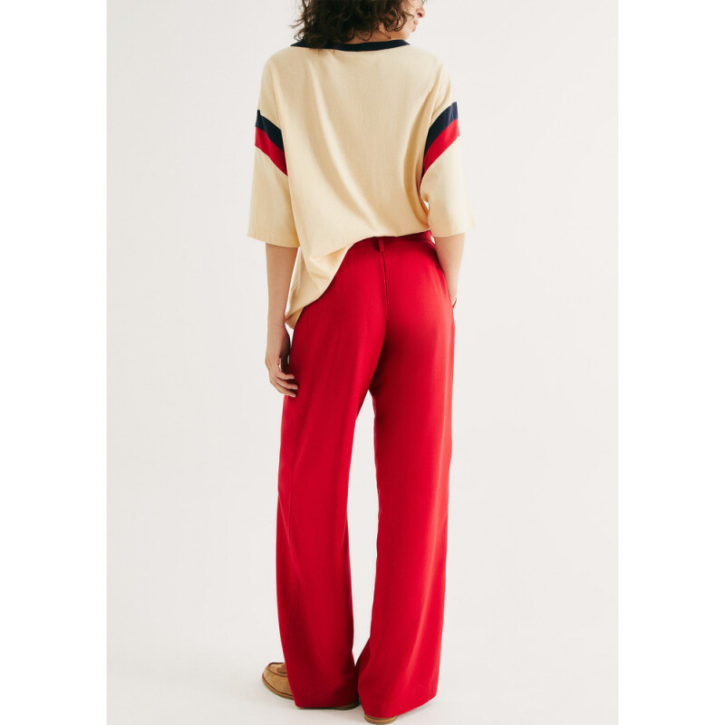 CALCA FEM VERMELHO ESCURO