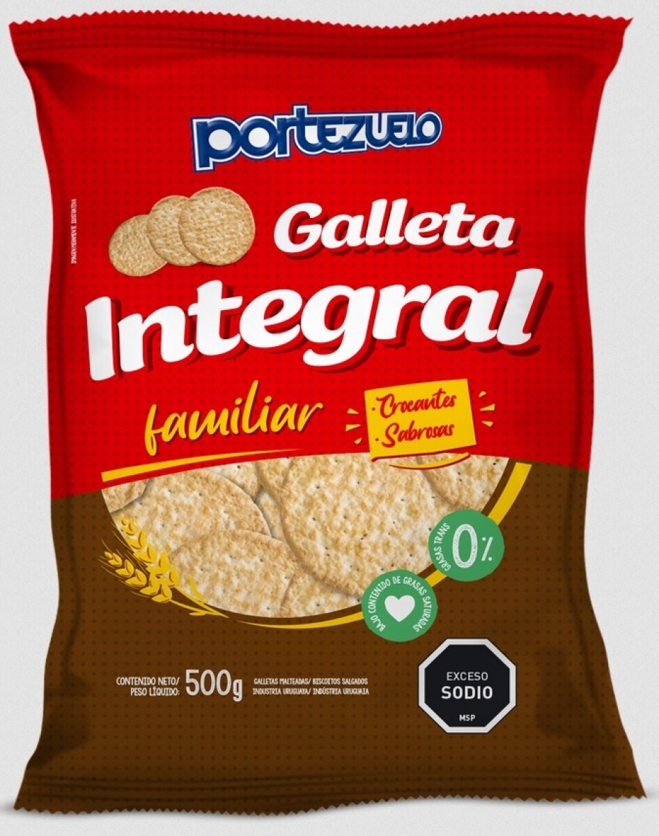 GALLETA PORTEZUELO INTEGRAL 500G 
