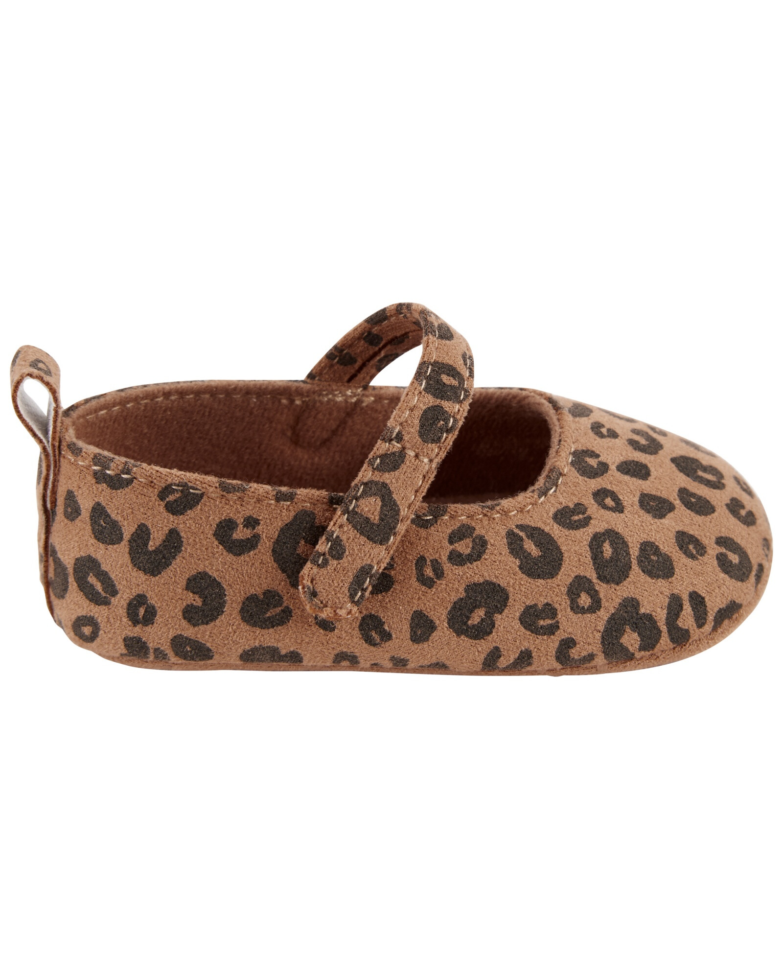 Zapatos sin suela con velcro y diseño leopardo Sin color