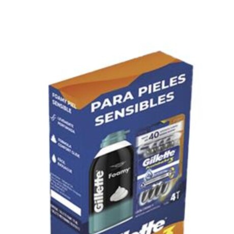 PACK AFEITAR GILLETTE PRESTOBARBA 3 + ESPUMA FOAMY PACK AFEITAR GILLETTE PRESTOBARBA 3 + ESPUMA FOAMY