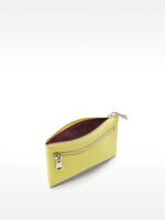 Tarjetero De Textura Suave amarillo