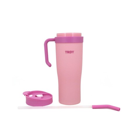 Vaso Trendy Con Tapa Sorbete Y Asa 1200ML ROSA