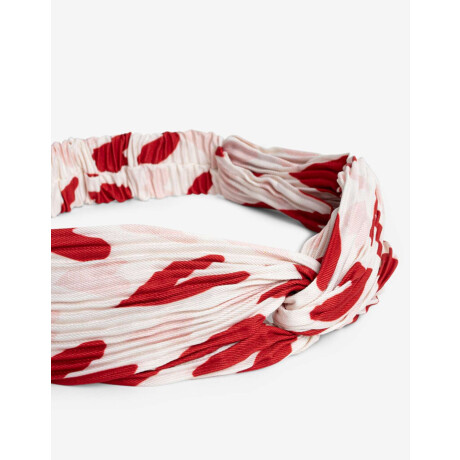 Vincha Plisada Corazones Estampado Geometrico