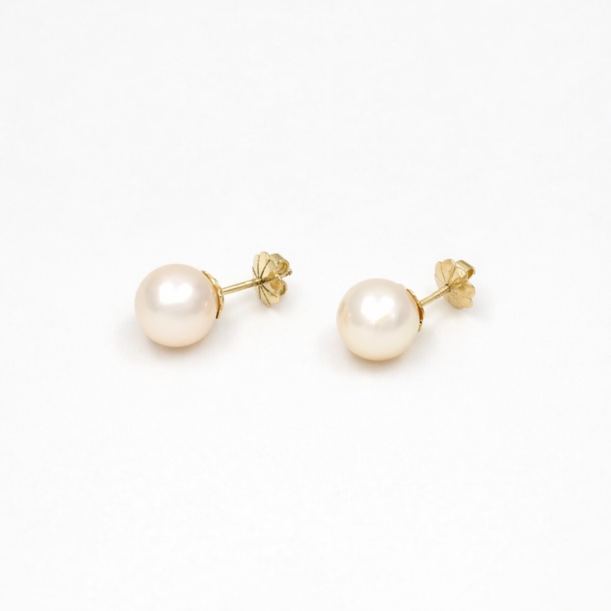 10 mm Caravanas En Oro 18K Y Perlas De Cultivo 