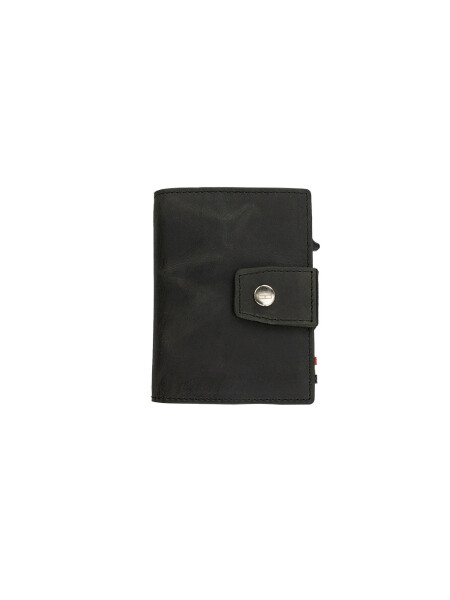 METAL WALLET BRUSHED BLACK