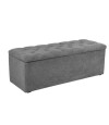 Baul Cairo 160 cm Queen Gris