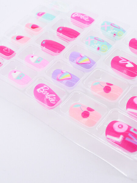 BARBIE EXTRA PRESS ON NAILS ROSADO