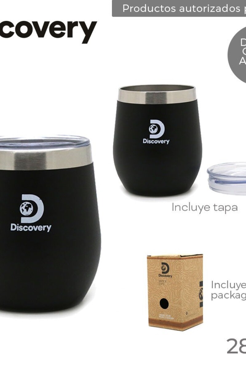 Mate y tapa de Acero Negro - Discovery Negro