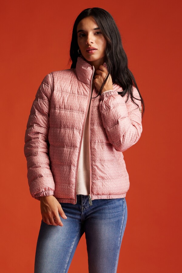 Campera Plumas Reversible ROSA