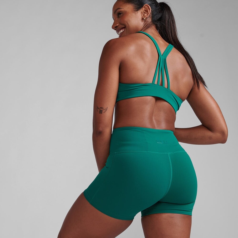 Short Training Form Soft Touch Hi-Rise Comp Mujer Green/green