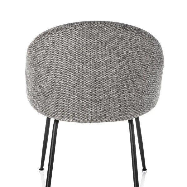 Silla Comedor ComboHome Cali Eames Acolchada Tela Premium Gris 1