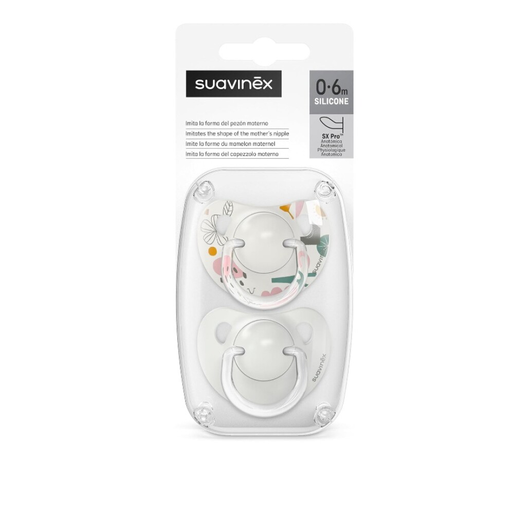 Set x2 chupete anatómico Suavinex 0 a 6 M Park Blanco