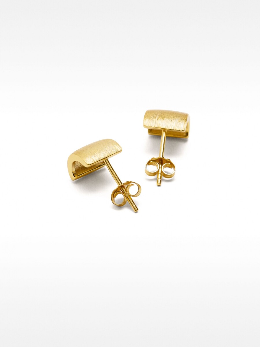 Pendientes Rectangulares - Plata De Ley 925 dorado
