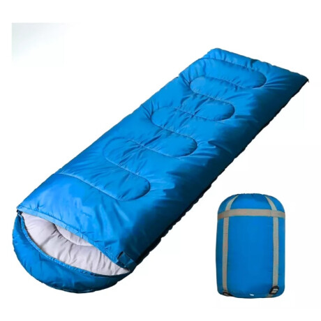 Saco De Dormir Con Capucha Azul