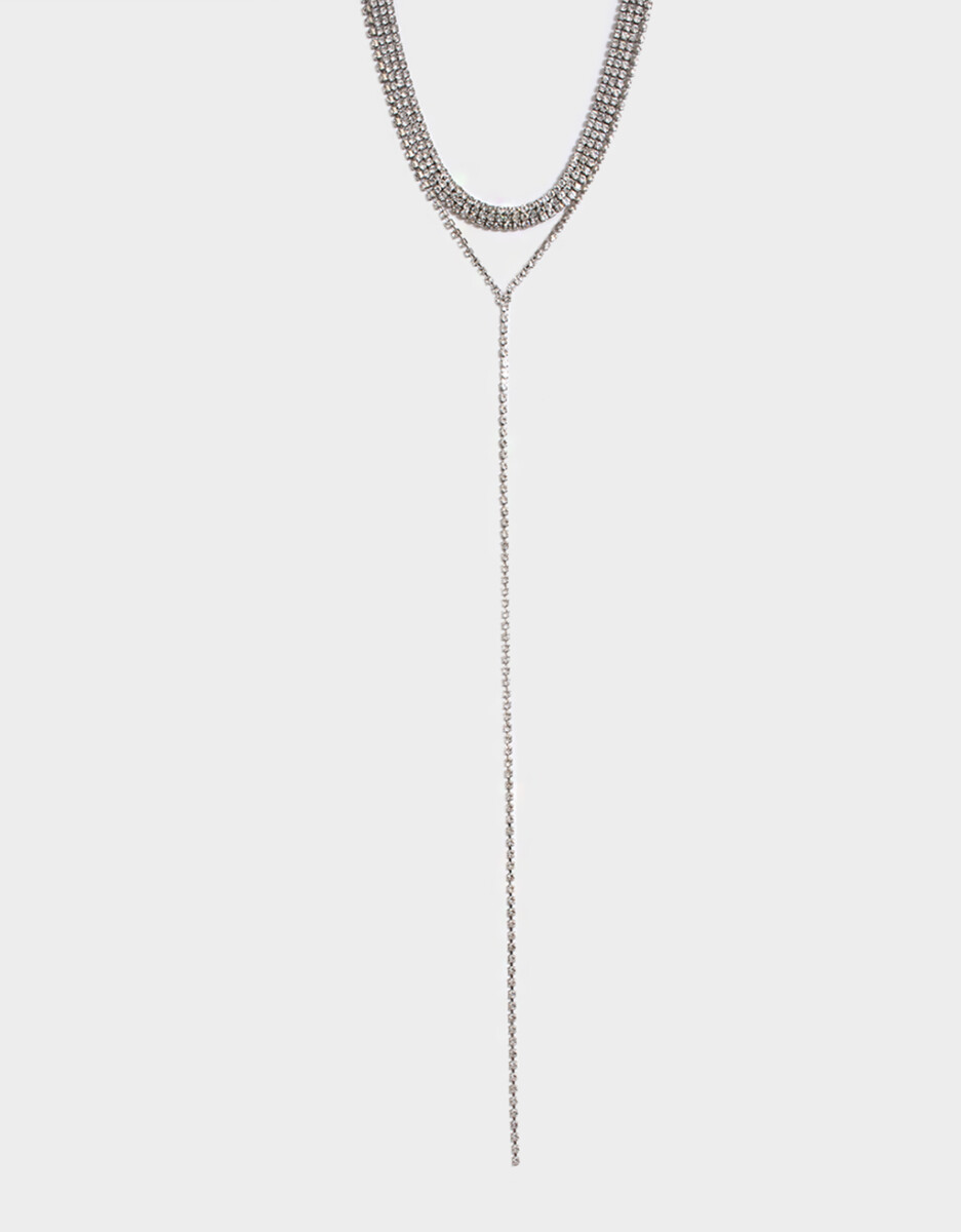 Collar Largo Con Strass 