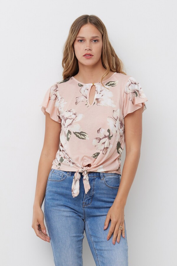 Blusa Nudo Flores CORAL/MULTI