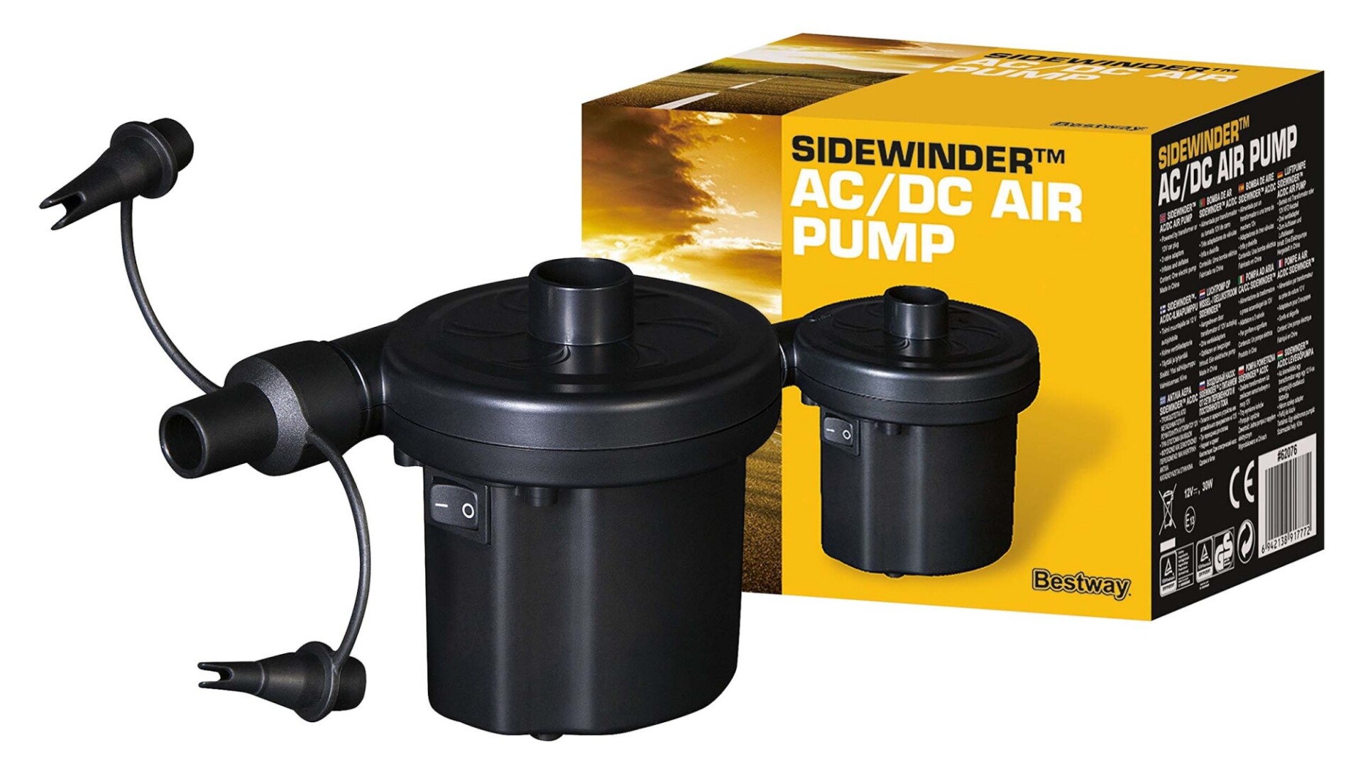 INFLADOR 2 GO DC AIR PUMP BESTWAY 12V 65W PARA AUTO 62097 
