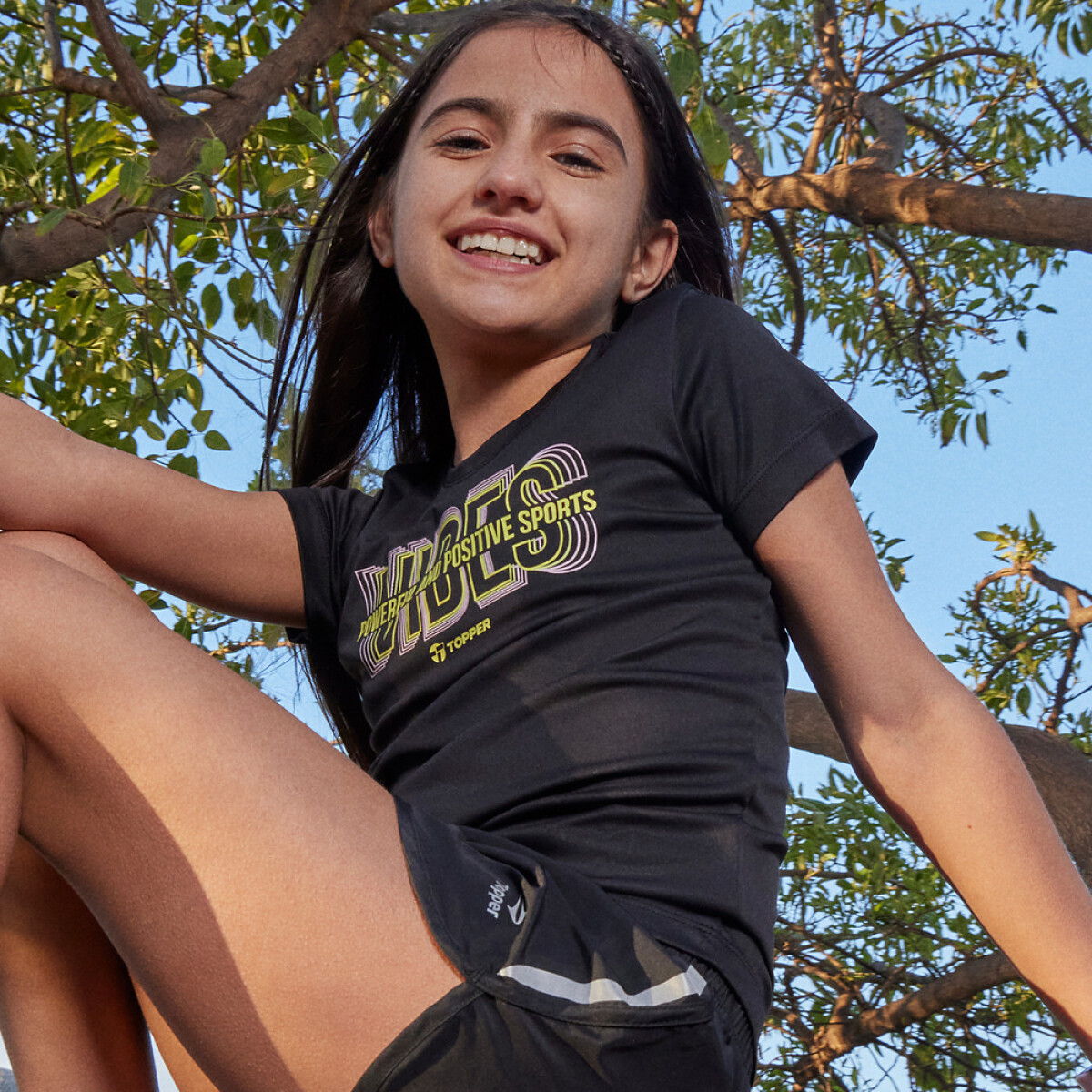 T-SHIRT BASIC GIRLS TRNG NEGRO - NEGRO 