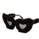 Lentes con Peluche Negro