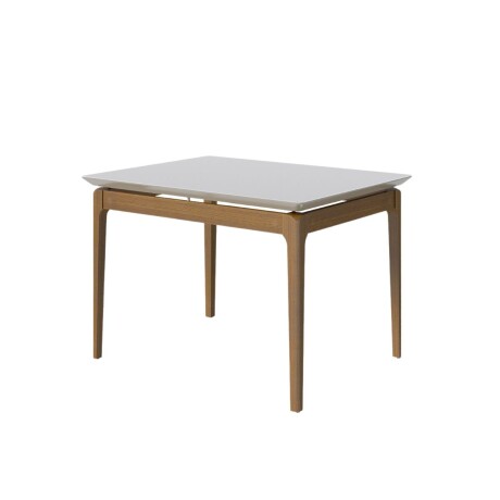 Mesa de Comedor Wind - 120 x 90 con vidrio Off White y Natural