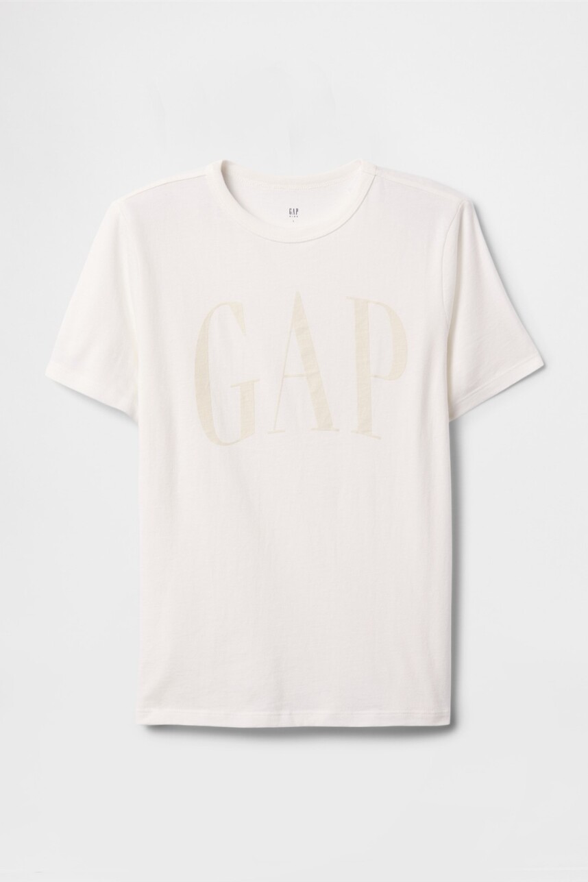 Remera Logo Gap Niño New Off White