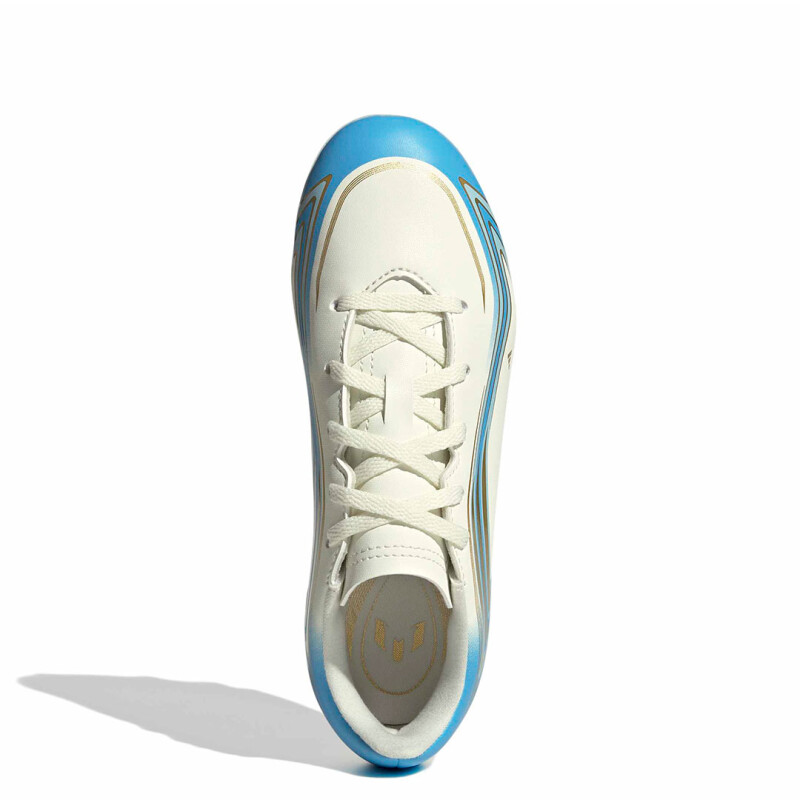 Championes de Niños Adidas Futbol F50 Messi Club Firm Ground Fg Blanco - Celeste