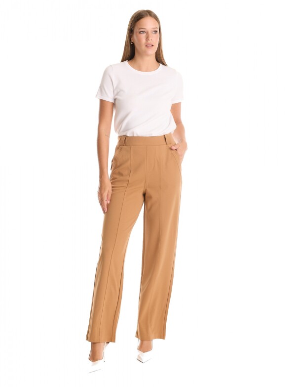 Pantalon Recto Pespunte TOSTADO